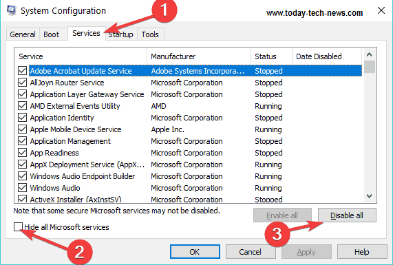 disable startup programs